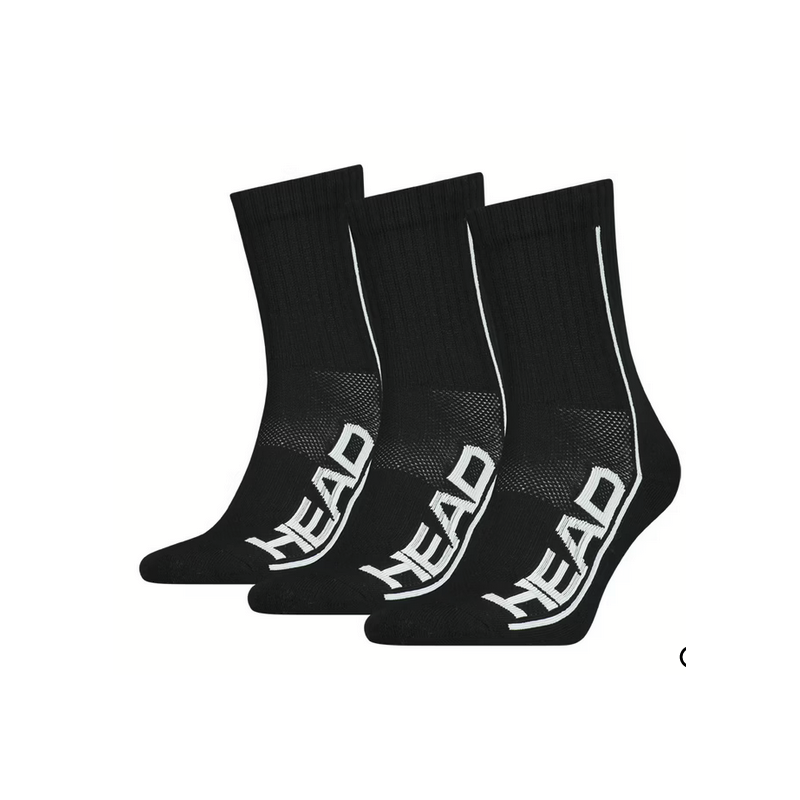 HEAD SOKKEN TENNIS 3 PACK PERFORMANCE ZWART