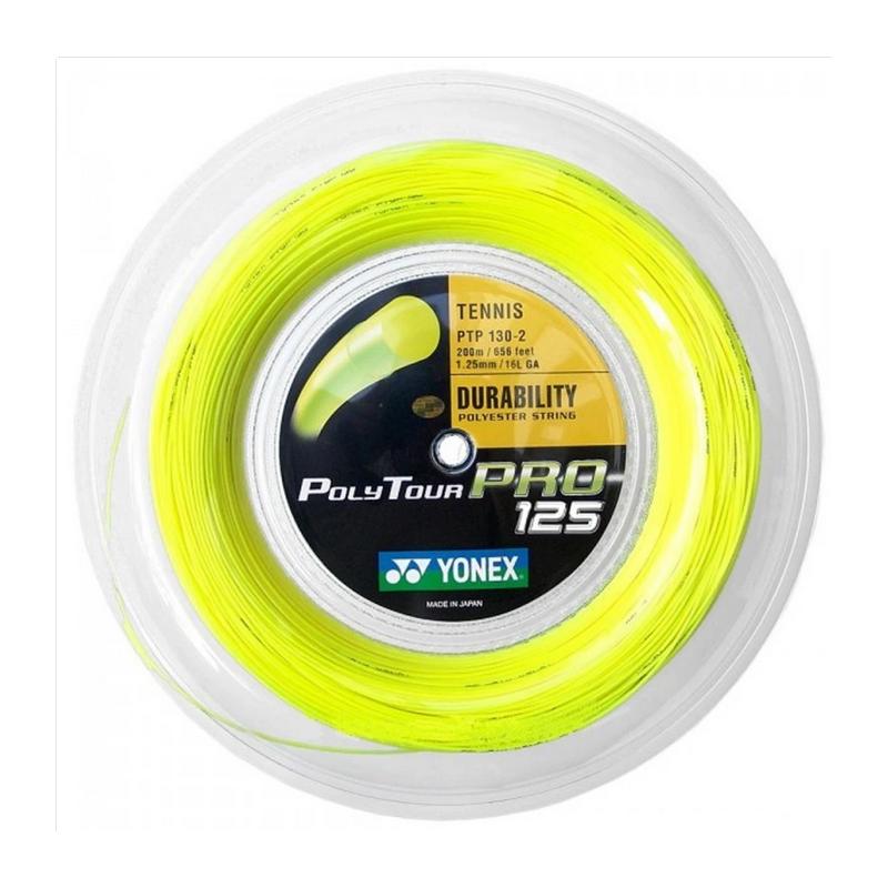 YONEX POLY TOUR PRO 200m GEEL