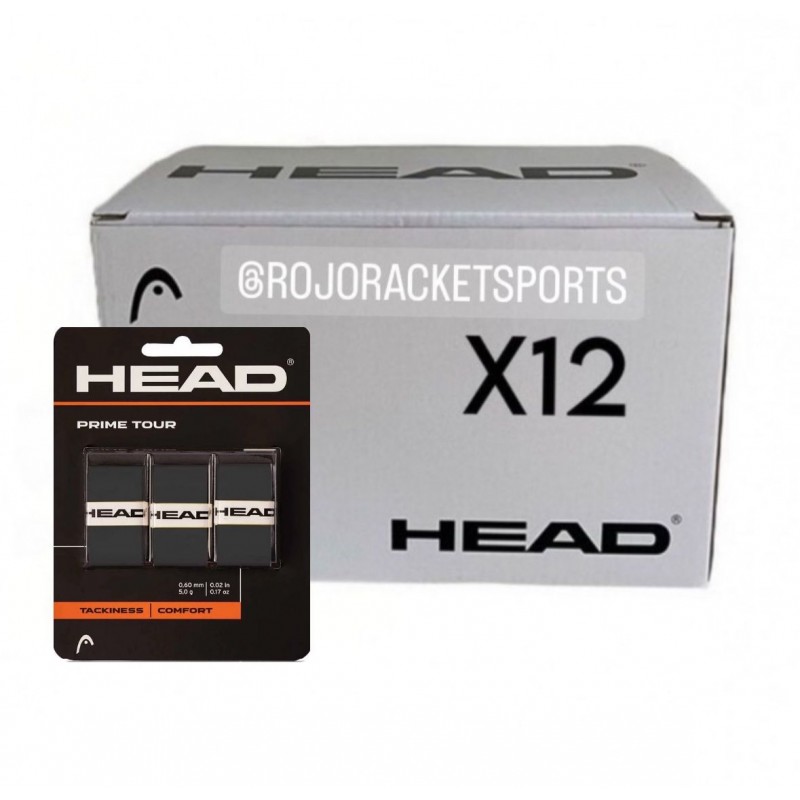 HEAD PRIME TOUR ZWART 12x3 PACK