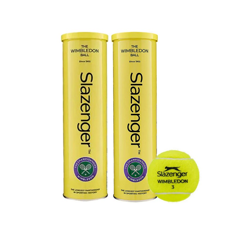 SLAZENGER WIMBLEDON ULTRA VIS 2 x 4 CAN BI-PACK