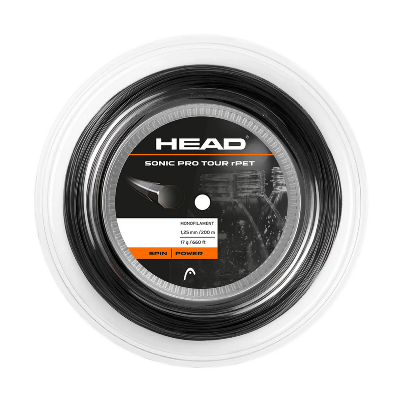 HEAD SONIC PRO  TOUR rPET 200M ZWART