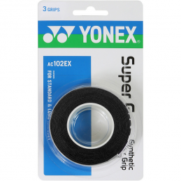YONEX SUPER GRAP OVERGRIP 3PACK ZWART