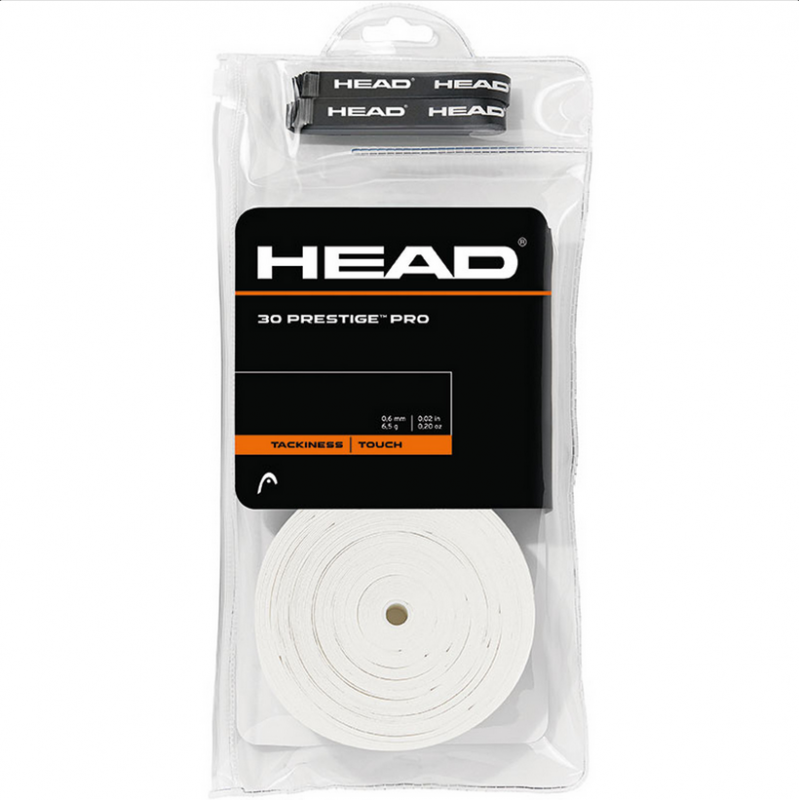 HEAD PRESTIGE PRO OVERGRIP 30 ST. WHITE