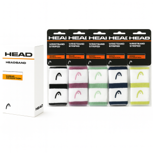 HEAD POLSBAND STRIPED 2.5 KLEIN MIX DOOSJE 12STUKS