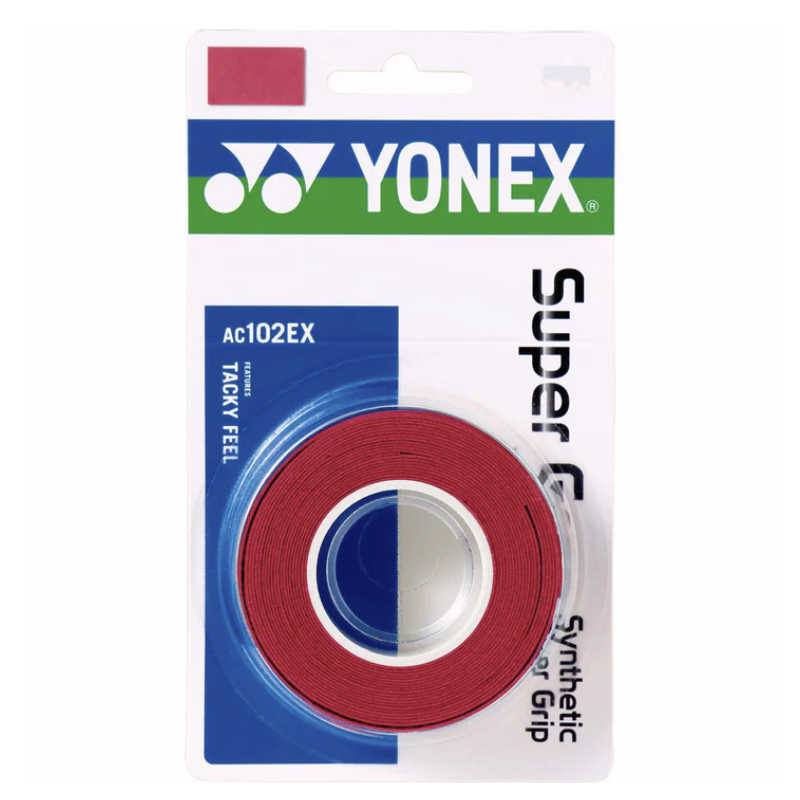 YONEX SUPER GRAP OVERGRIP 3PACK ROOD