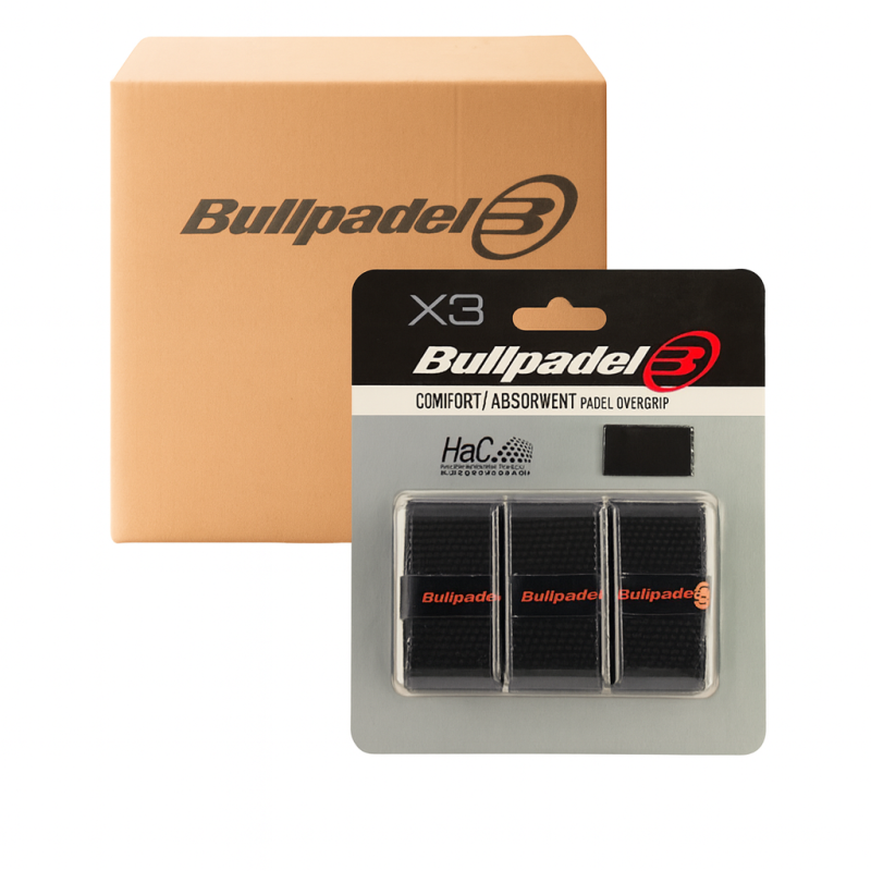 BULL PADEL GB-1201 COMFORT/ABSORBENT PADEL X12 ZWART