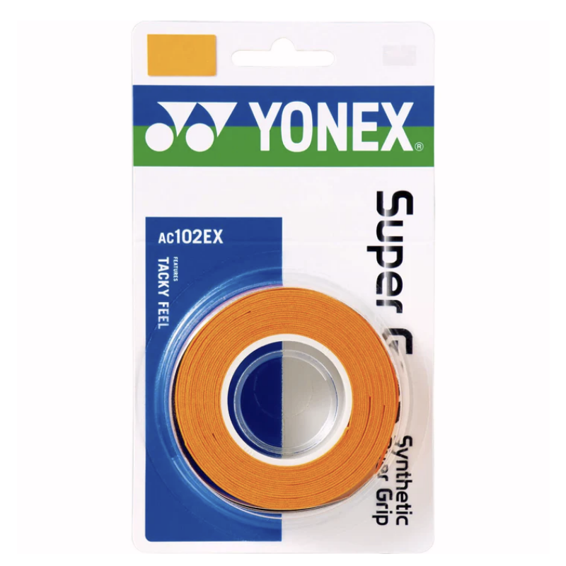 YONEX SUPER GRAP OVERGRIP 3PACK ORANJE