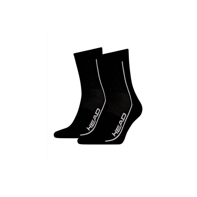 HEAD SOKKEN TENNIS 2 PACK PERFORMANCE SHORT ZWART