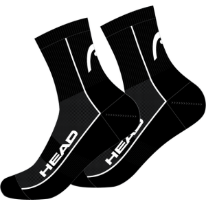 HEAD SOKKEN TENNIS 2 PACK PERFORMANCE SHORT ZWART