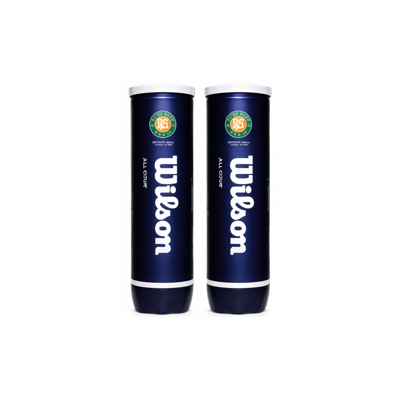 WILSON ROLAND GARROS ALL COURT 2 X 4 CAN BI-PACK