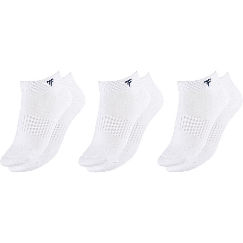 Tecnifibre korte sokken 3 pack WIT/BLAUW