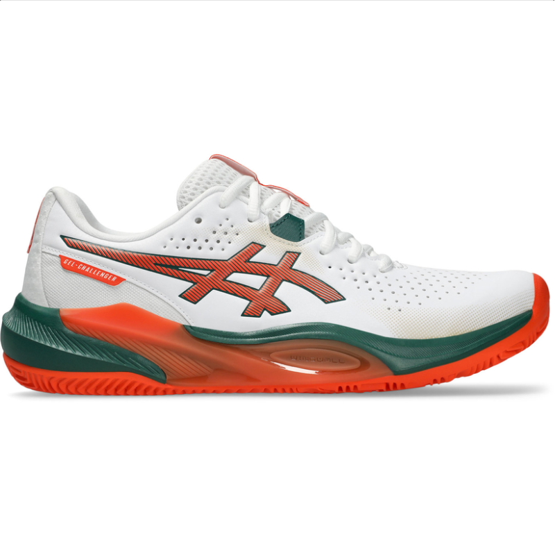 ASICS Gel-Challenger 15 Padel Heren WIT/ORANJE/GROEN