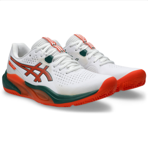 ASICS Gel-Challenger 15 Padel Heren WIT/ORANJE/GROEN