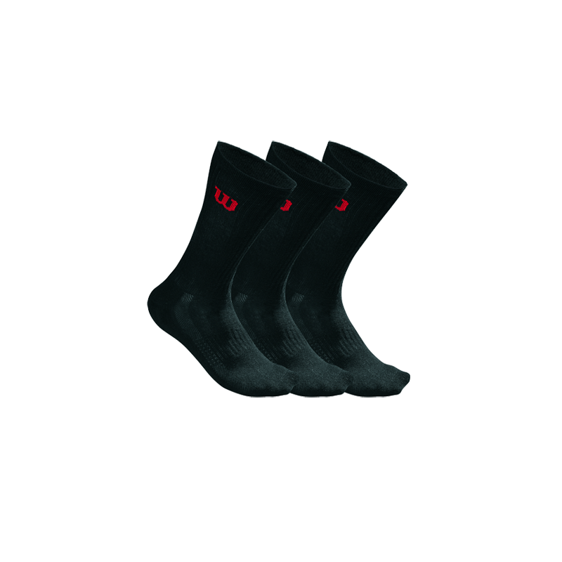 Wilson Tennissokken  3 PACK ZWART