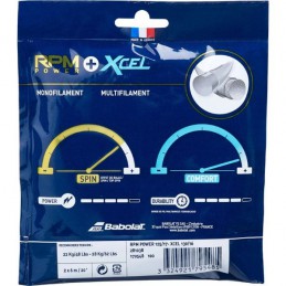BABOLAT RPM POWER 125 + XCEL 130 NATUREL/BROWN SET